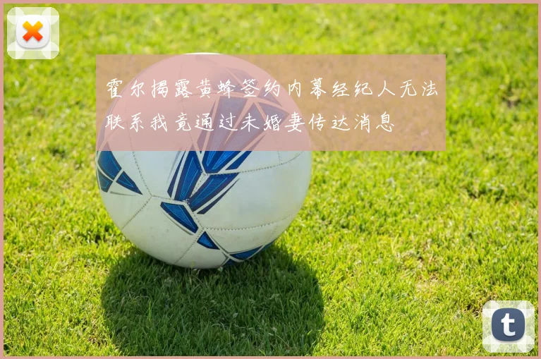 霍尔揭露黄蜂签约内幕经纪人无法联系我竟通过未婚妻传达消息